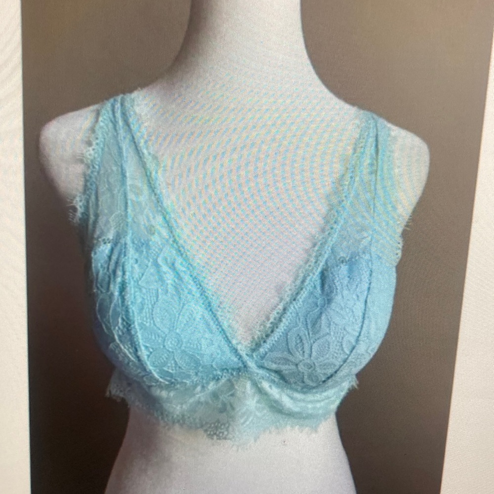 Lace Bralette in Light Blue